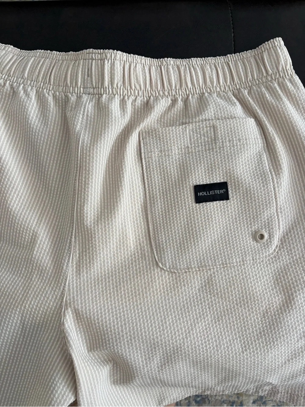 Hollister Cream men’s swim trunks